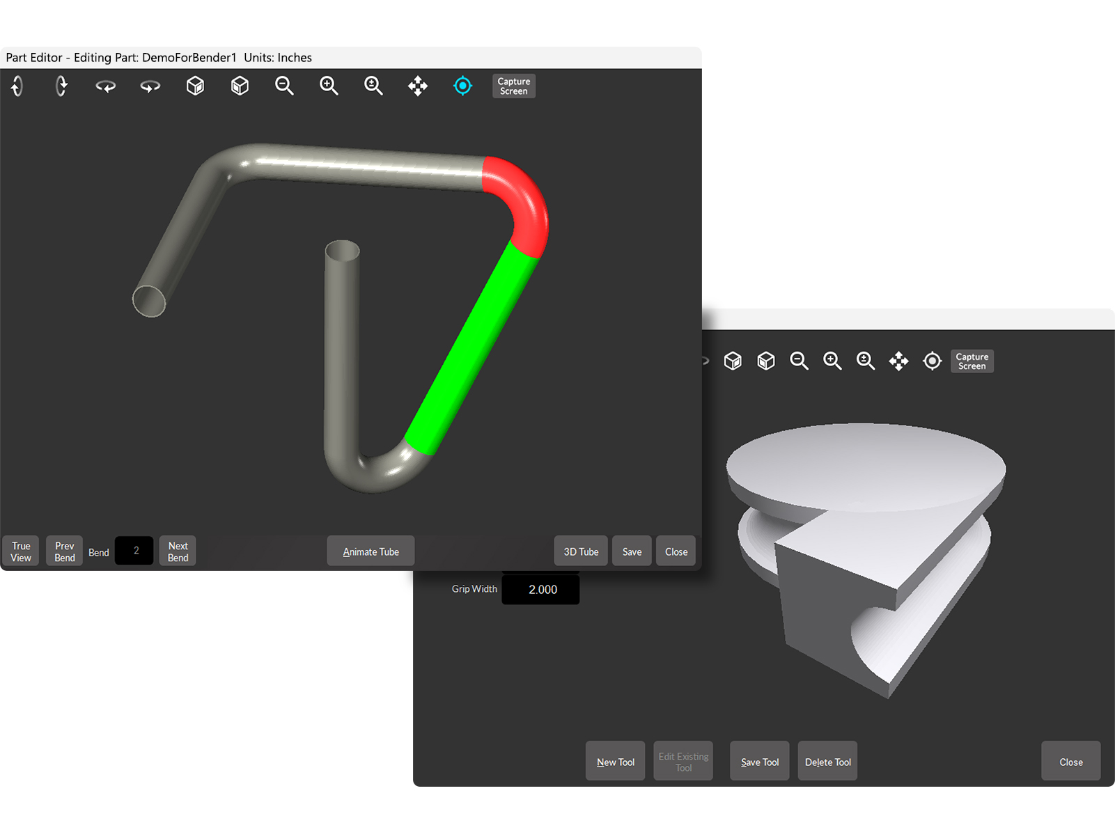 BendPro Control Software 3D Tube Display